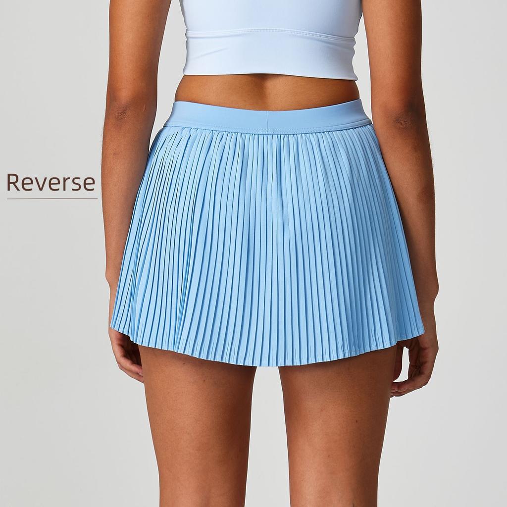 Style Women's Tennis Skirt High Waist Speed Fake Two-piece Hip Cover Sports Casual Skirt Tennis Clothing