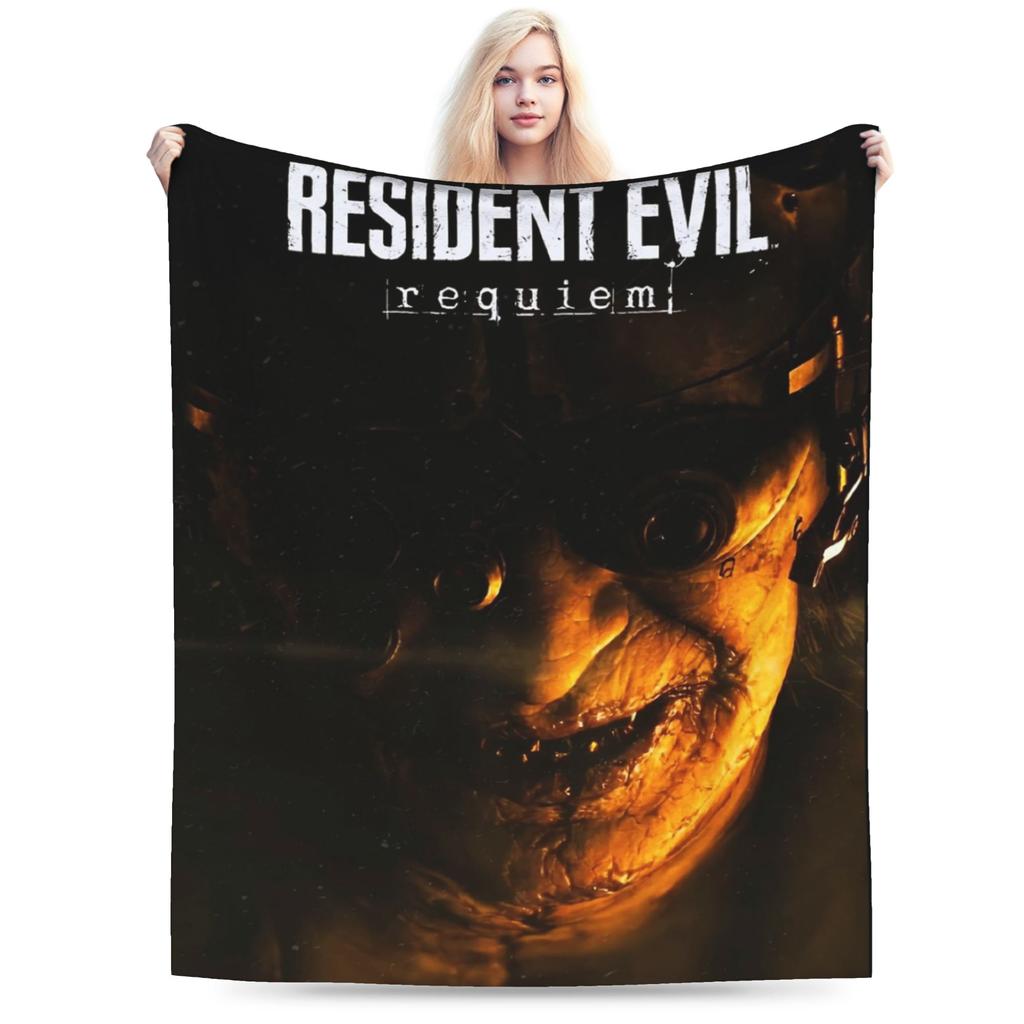 Residents Evils 9 Leon Keneddy Blanket Multi-size Warm Cozy Fluffy Games Throw Blankets for Couch Sofa and Bed