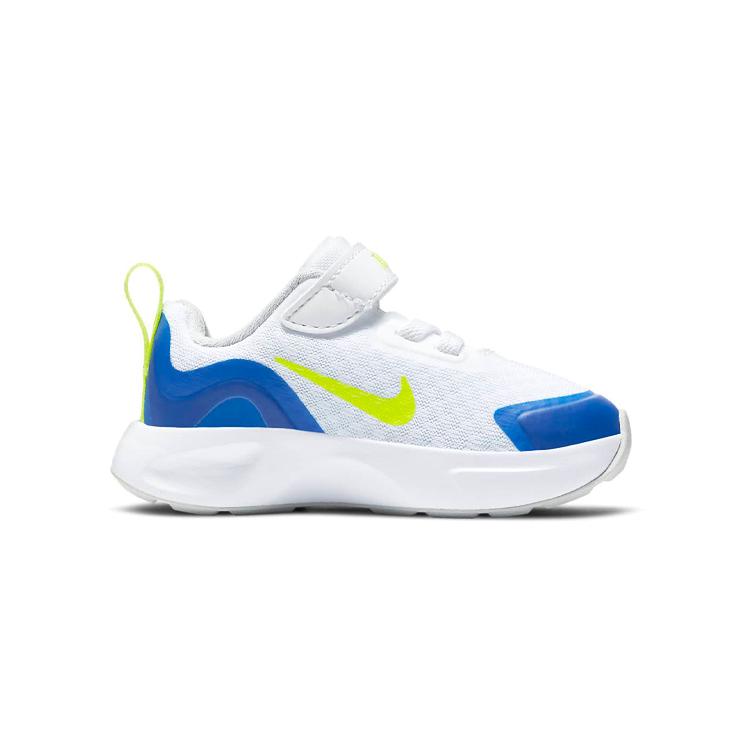 Nike Wearallday Slip Resistant Cushioning Abrasion Resistant Breathable Low top Toddler Shoes White Green Blue CJ3818-104