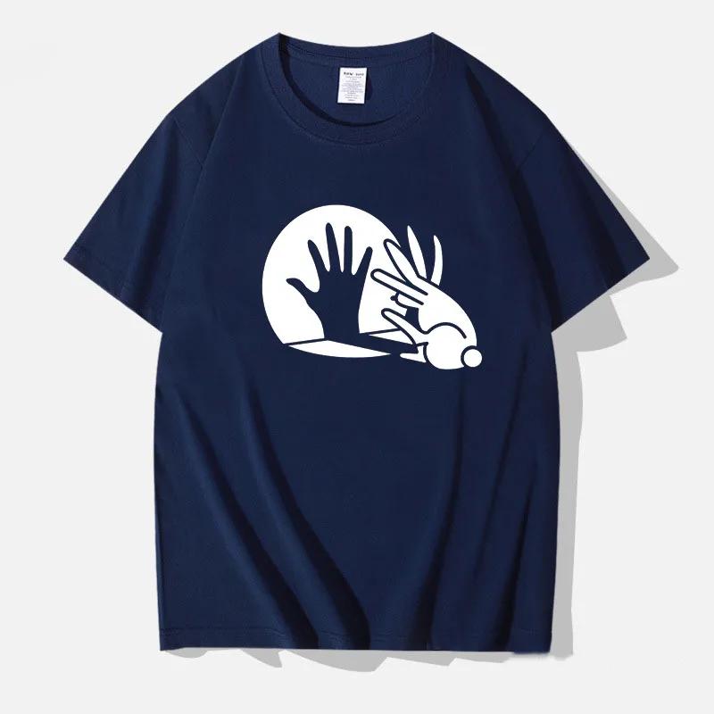 Lustiges Kaninchen-Shirt, Tier-Häschen-Liebhaber, Schattenspiel, Wortspiel, Geschenk, T-Shirt, Slim Fit, Tops, Shirts, vorherrschende Baumwolle, Herren-T-Shirt