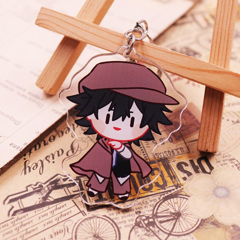 

Брелок-игрушка Bungo Stray Dogs, версия Q, Накадзима Ацуси, Йосано Акико, Куникида Доппо, Мори Огай, пластиковый брелок, подарочная игрушка