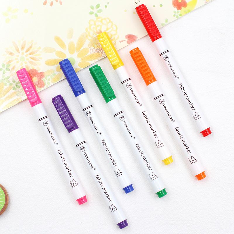 8 Colors/Set Fabric Paint Marker Pen Clothes Textile DIY Crafts T-shirt Graffiti Pigment Painting Pen School&Office Stationery