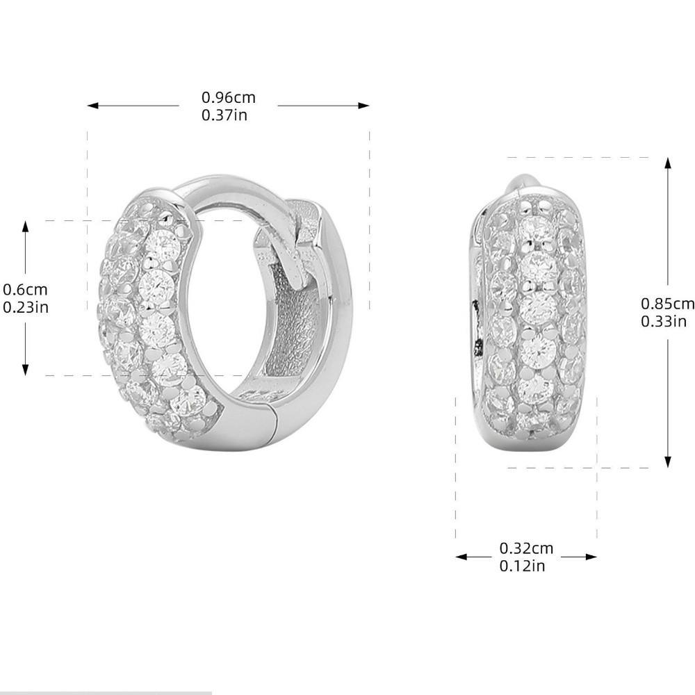 Ear Jewelry Zircon Hoop Earrings Temperament Women Sparkling Earrings  Daily Wear
