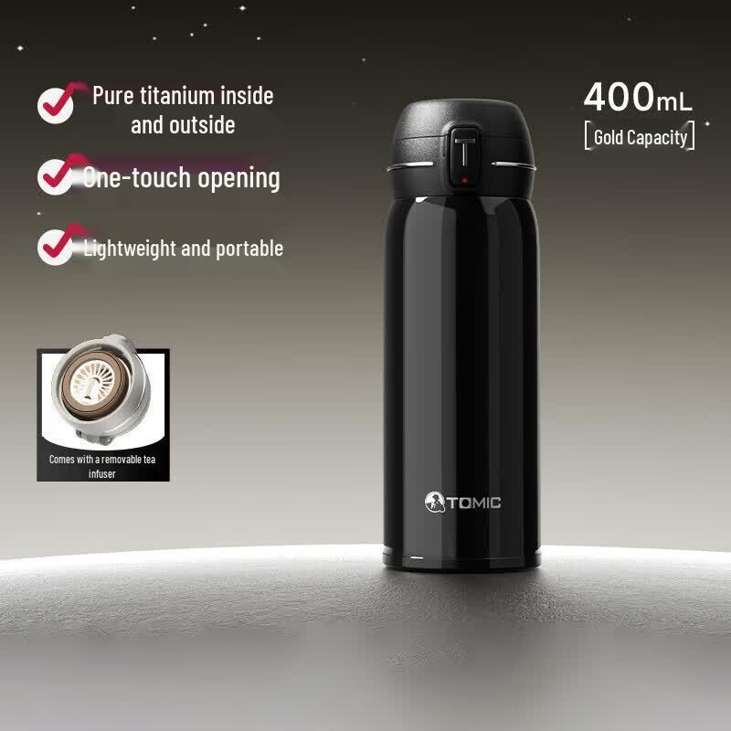 TOMIC Pure Titanium 400ml Insulated Travel Mug