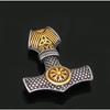 Hohe Qualität 316L Edelstahl Doppelseitige Viking Rune männer Anhänger Halskette männer Thor Hammer Anhänger Schmuck Geschenk