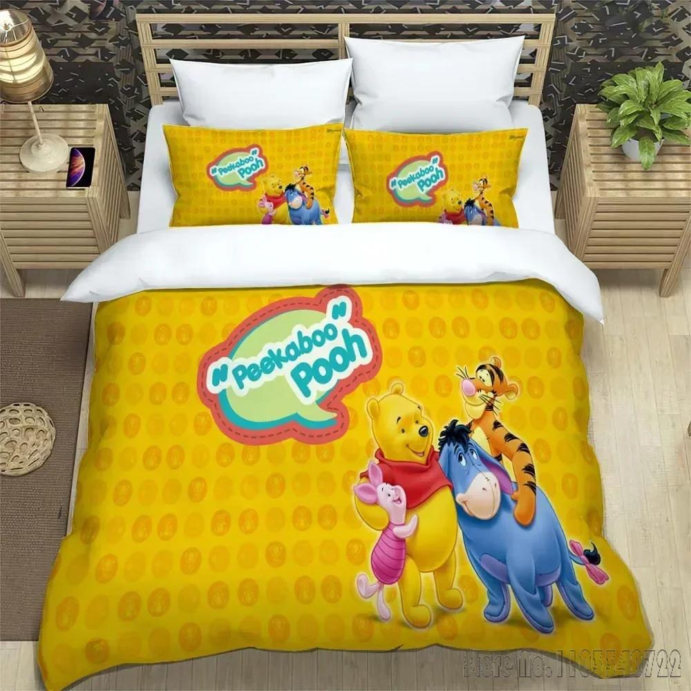 Winnie-the-Pooh Love Child Duvet Cover Set HD Comforter Cover for Kids Bedding Sets Bedclothes Bedroom Decor