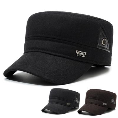 Middle-aged And Elderly Cap Men's Cap Autumn Winter Woolen Ear Protection Warm Father Flat Cap