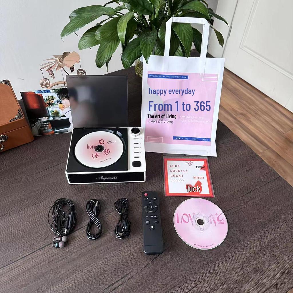 Rechargeable Bluetooth CD Player & Speaker - High-Quality Sound, All-in-One, Perfect Birthday Gift