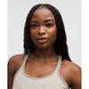 Lululemon Hold Tight Thin Strap Racerback Tank Top Minute Stripe Light Ivory Sheer Oak