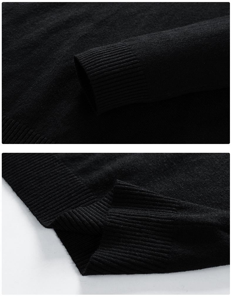 Korean Style Slim Fit Anti-Pilling Wool Sweater - Youth Casual Round Neck for Autumn & Winter