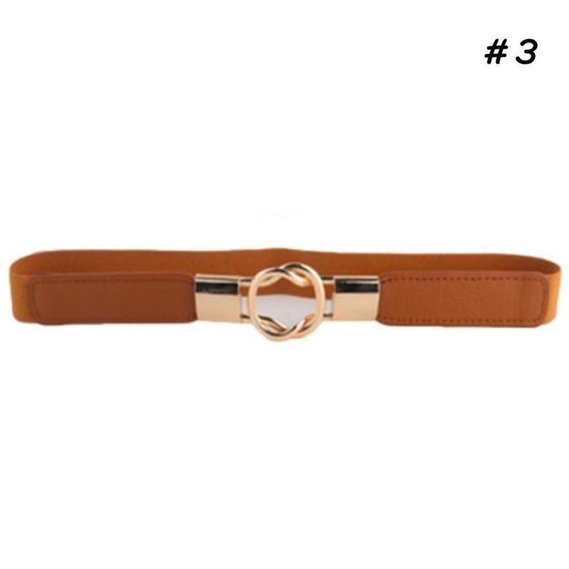 New Arrival  Women Skinny Vintage Buckle Waist Belt Stretch Corset Waistband