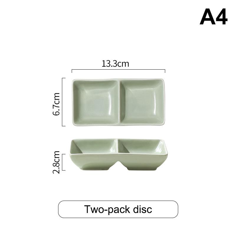 

Креативная керамическая тарелка для соевого соуса, тарелка для специй с 2/3 секциями, обеденные тарелки, бытовая тарелка для закусок, кухонные аксессуары