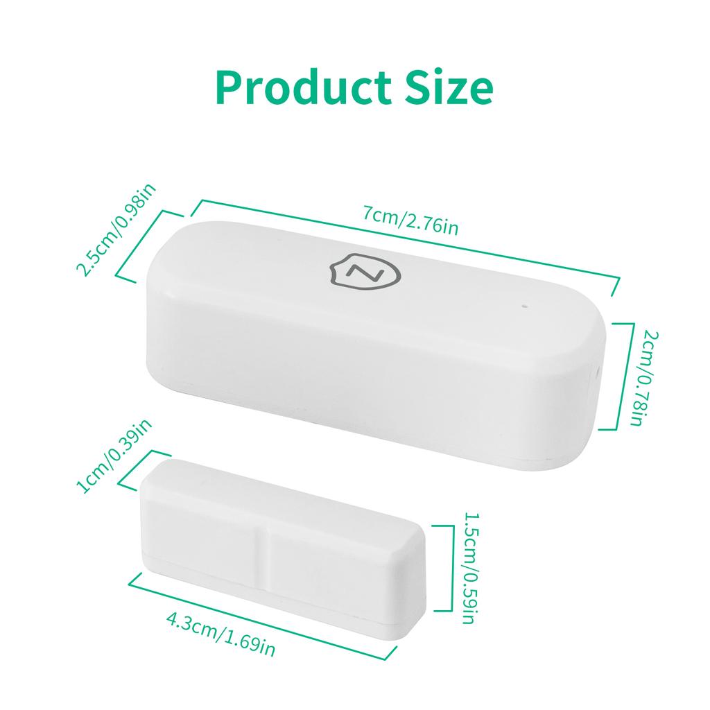 Tuya WiFi or Zigbee Door/Window Sensor Smart Home Open/Closed Alarm Security System Smart Life Remote Monitoring