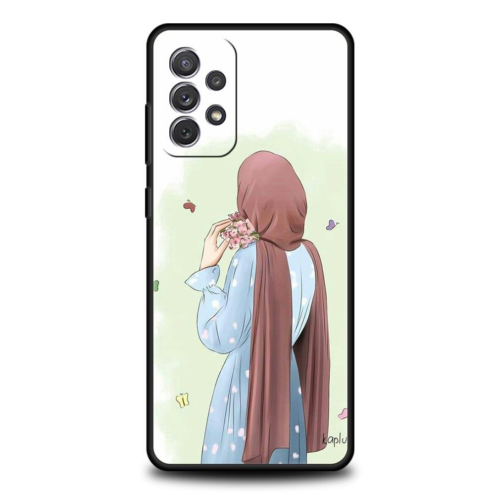 Phone Case For Samsung Galaxy A15 A13 A51 A71 A41 A31 A21S A03S A05 A35 A32 A55 A23 A25 A33 A53 A73 5G Muslim Arabic Girl Cover
