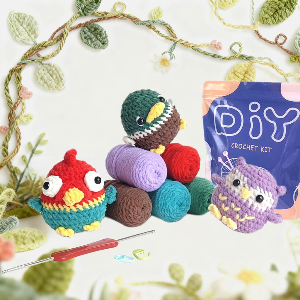 

YAMAXIN 8pc Crochet Set for Beginners,Include Step-by-Step Video Tutorials(Accessories In Random Color)