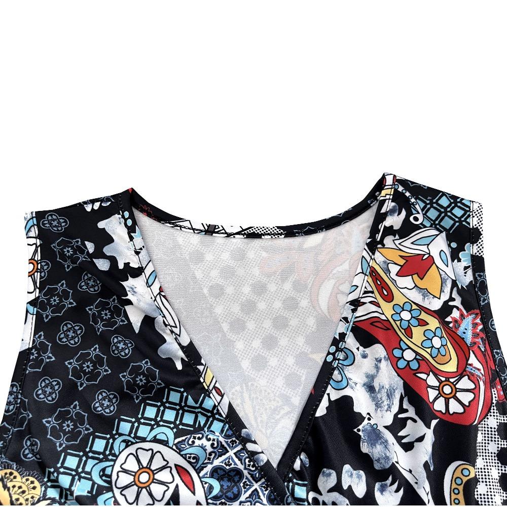 Women's Summer Sleeveless Dress Button Down   Casual Midi Sundress