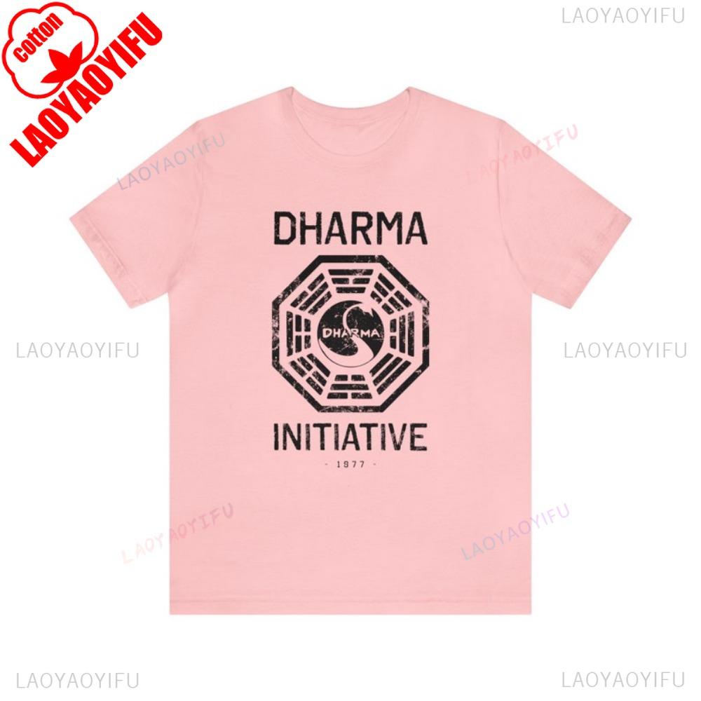 Dharma Tees DHARMA Initiative 1977 TV Show LOST Printed Cotton T-shirt 8997 Lost Tv Show Fan Retro Gift Lost Series