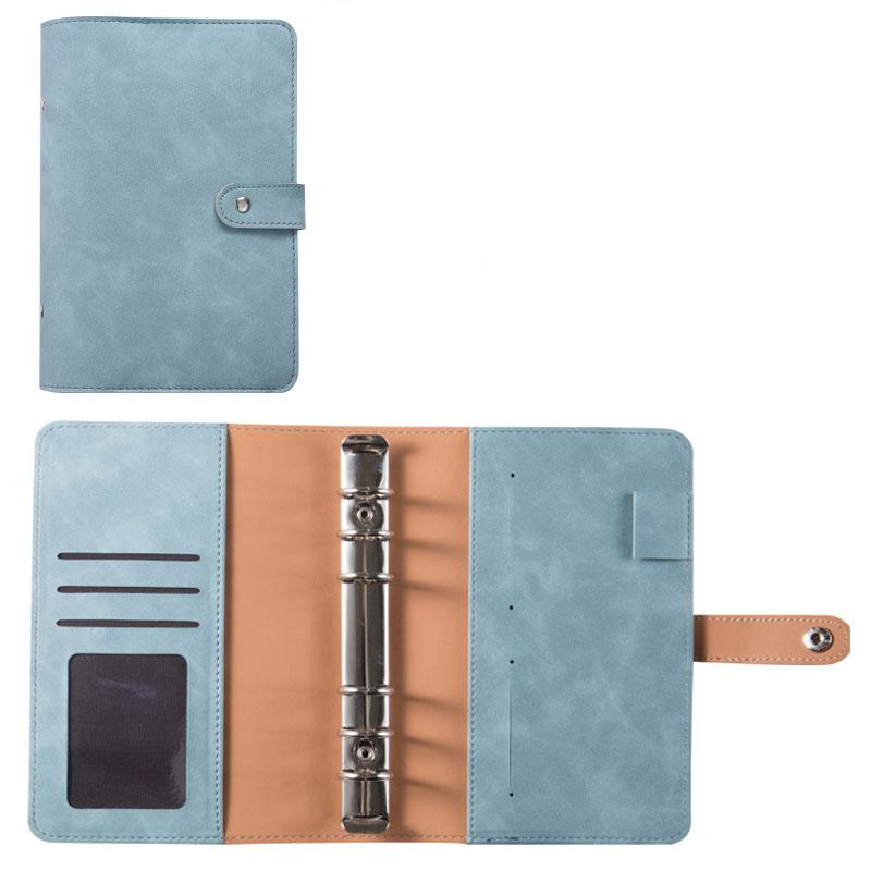 A6 Budget Binder with Cash Envelope Savings Book Budget Planner PU Leather Laptop Binder with Binder Pocket Cash Fill Folder