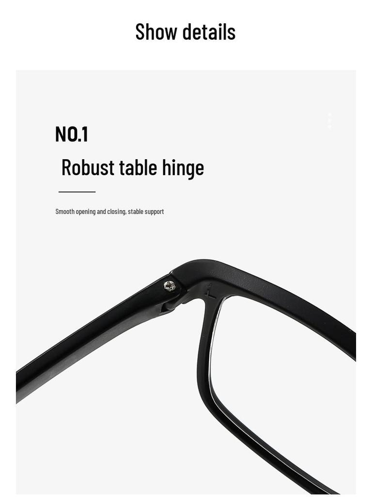 Color-Changing Anti-Slip Sports Reading Glasses with Single Vision Flat Lens, Fashionable Square Frames, TikTok Style.