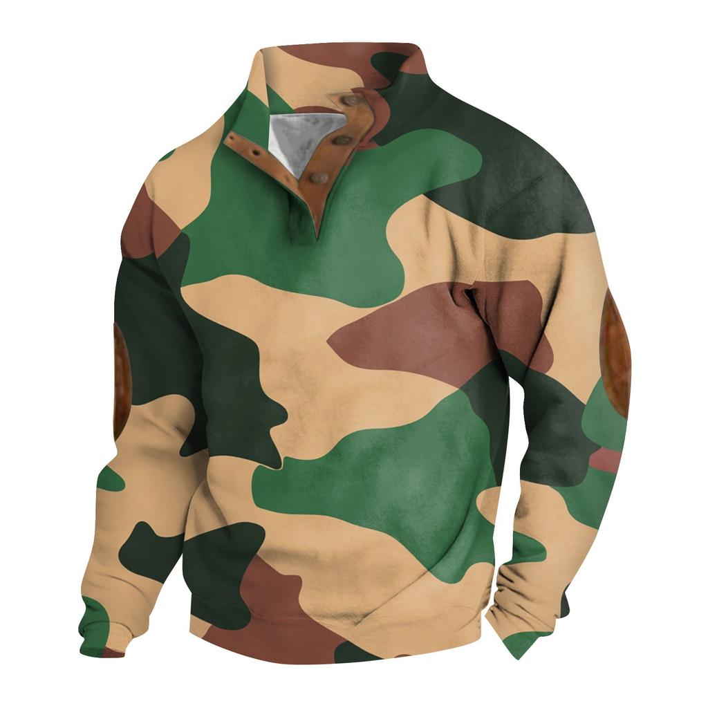 Spring And Men's Standing Collar Sweatshirt Is Outdoor Casual Sweaters Tops