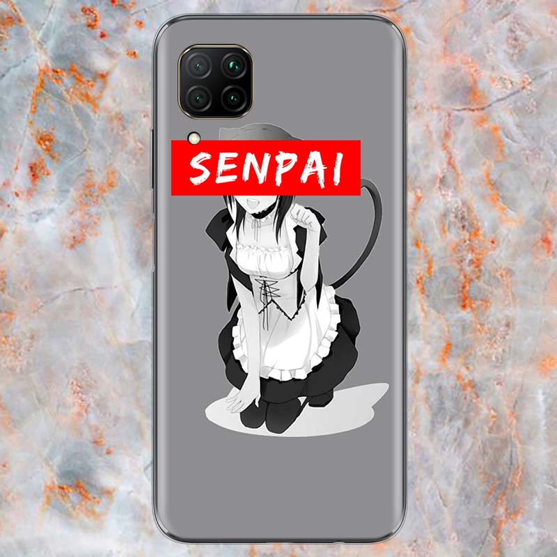 Sugoi Senpai Anime Waifu For Huawei Mate 40 30 20 20X 10 RS P Smart 2021 2020 Z S Pro Plus Lite 2019 Phone Case Shell