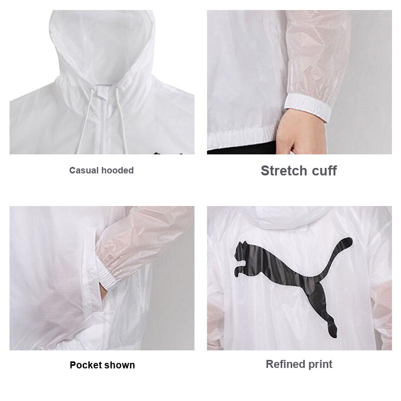 Puma Windproof Zip-Up Hooded Jacket With Sun Protection Men Outerwear White 599904-02