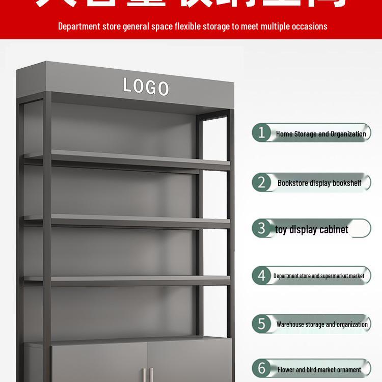 Multi-Layer Steel-Wood Storage & Display Rack for Cosmetics and Samples