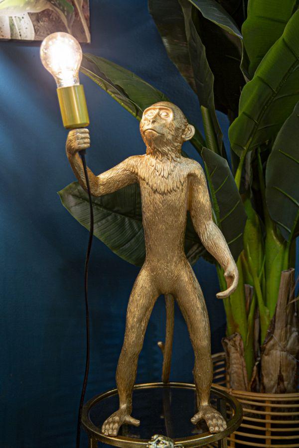 Table Lamp Monkey Gold Cm Ø 26X34X55