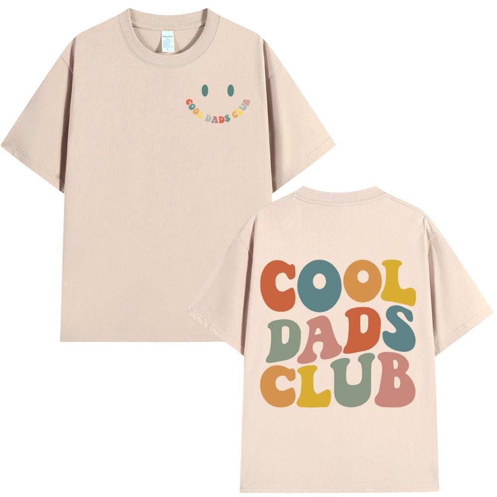 Cool Dad Club T-shirt Men Clothing Dads Birthday Short Sleeve T-shirts Grandfather Husband Homme Cotton T-shirt Tops Streetwear