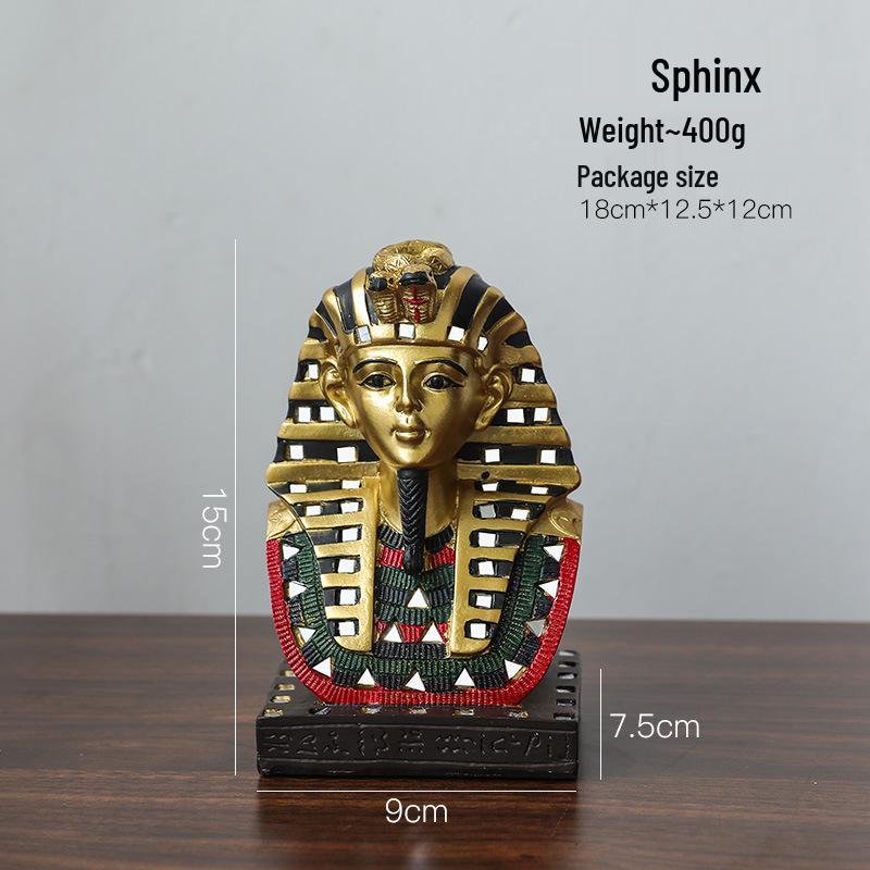 Egyptian Pharaoh Mummy Pyramid Sphinx Glass Sticker Resin Decoration
