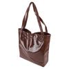 Women PU Leather Shoulder Handbag Fashion Ladies Vintage Handbag Purse Large Capacity Brown