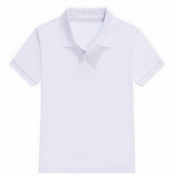 Polo enfant manches courtes blanc - noir - gris ( lot 3 ) - - Blanc