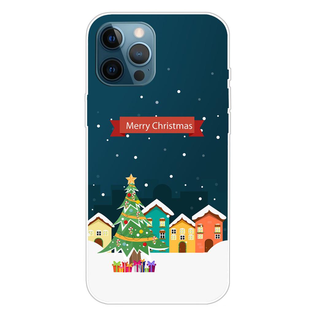 For iPhone 16 Pro Max Case Christmas Pattern Printing Soft TPU Phone Cover