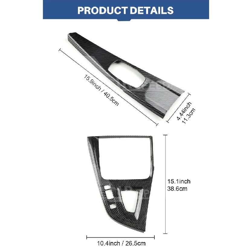 ABS Carbon Fiber Texture for BMW 3 4 Series 3GT F34 F30 F31 F32 F33 F36 2014 2018 320i Multimedia Panel Center Gear Shift Stick