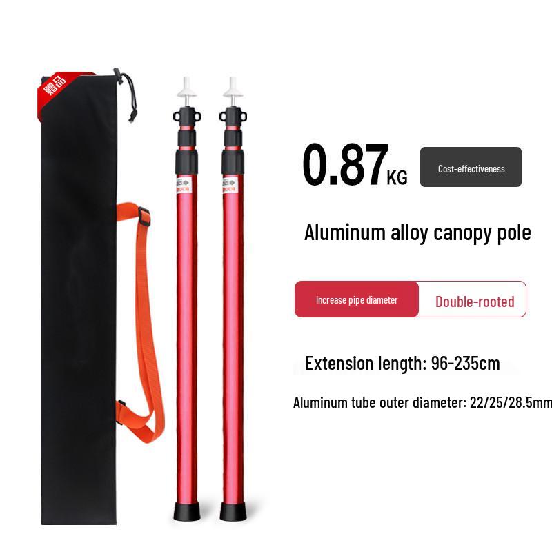Telescopic Aluminum Awning Tent Support Pole - Thickened Alloy Design