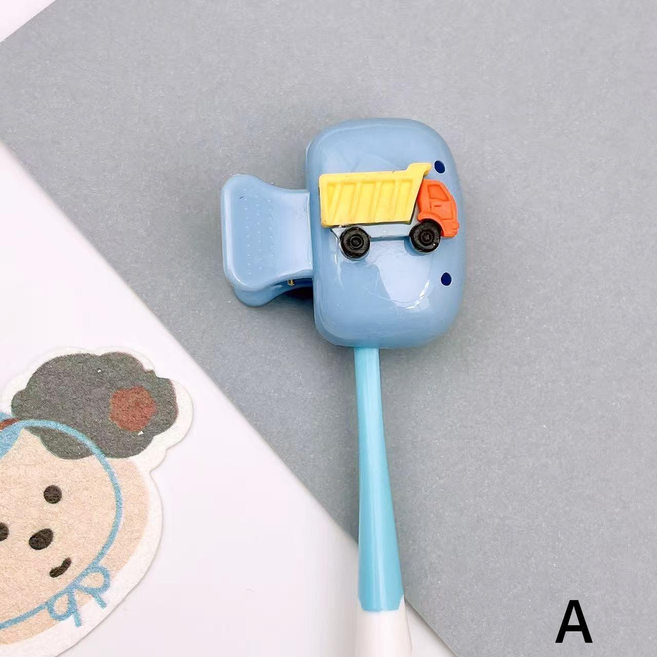 

Vehicle Theme Cartoon Toothbrush Holder, Durable Plastic Oral Care Organizer, Compact Lightweight for Travel Home Dorm Hotel Use