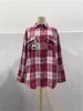 2026 Women's Autumn-Winter Loose Plaid Pocket Shirt: Casual European & American Style