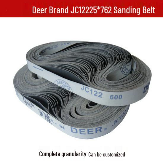Deer Brand JC122 Silicon Carbide Sanding Belt for Knife Sharpening, Polishing & Grinding - Soft Cloth, Black Sand, DIY 762/25