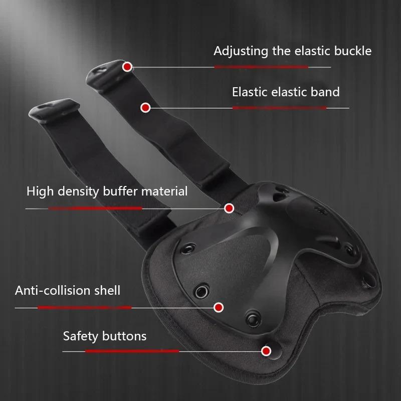 Protective Gear 4Pcs Knee Pads Elbow Pads For Cycling Mountaineering Hiking Outdoor-use Sports Protection Outdoor-use Tactical
