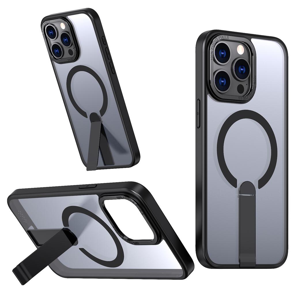 For iPhone 15 Pro Case Compatible with MagSafe Kickstand TPU + Acrylic Phone Cover