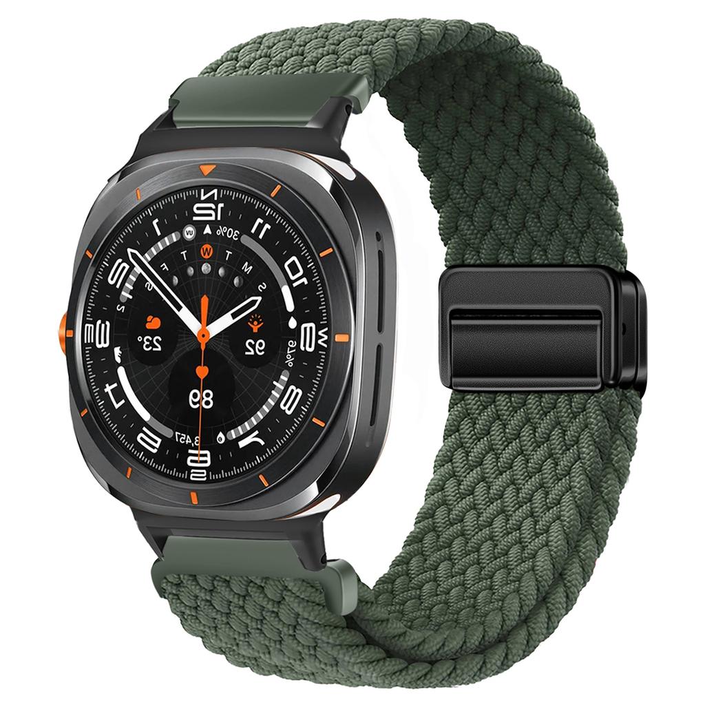 For Samsung Galaxy Watch 7 Ultra Strap 47mm Accessories Magnetic Nylon Braided sport Bracelet Correa Galaxy Watch 7 Ultra Band