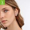 Frühlings-Schmetterlings-Ohrstecker Damen, eingelegter Jade-Modeschmuck S925 Silber personalisierte Ohrstecker