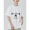 Fitness Club Gym T Shirt Black Barbell Muscle Man Graphic Print for Workout and Gym Wear