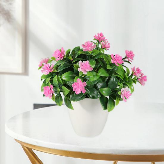 Eye-catching Faux Rose Bonsai Easy Care Vivid Appearance Decoration