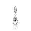 S925 Silver Halloween Witch Skull Pendant Necklace Gothic Jewelry For Women
