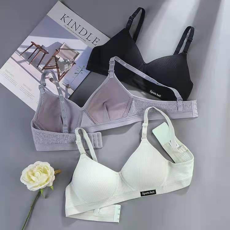 Korean Style AB Cup Bra: Comfortable, Breathable, Thin, No Steel Ring, Anti-Exposure Underwear for Girls & Women.