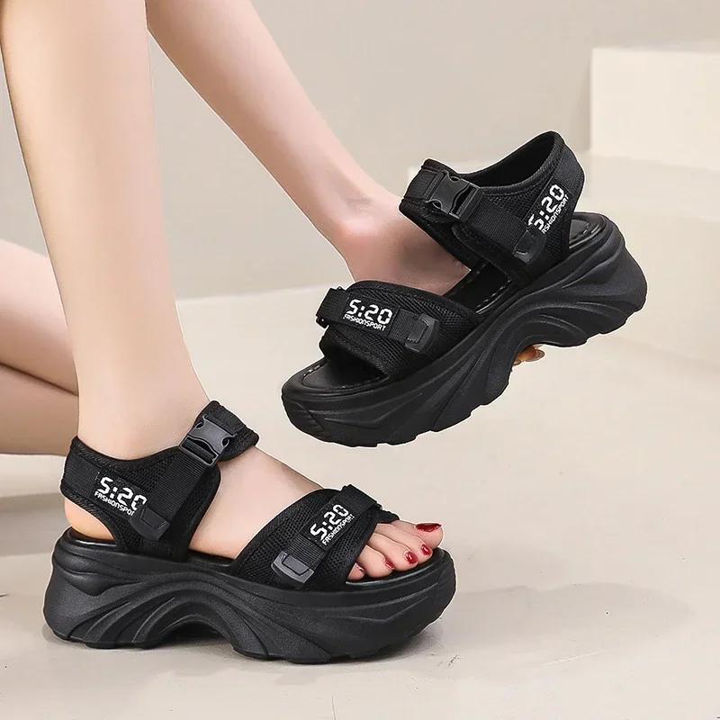 fashion Shoes Female 2024 Hot Sale Platform Women's Sandals Outdoor Casual Sandals Women Sports Wedges Open Toe Shoes Women Zapatos