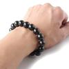 [GOLD STONE] Black Beitou Stone Bracelet, 12mm, from Taiwan, Negative Ion Measured, Radium Black Hokutolite, Inner Diameter: Approx. 16cm