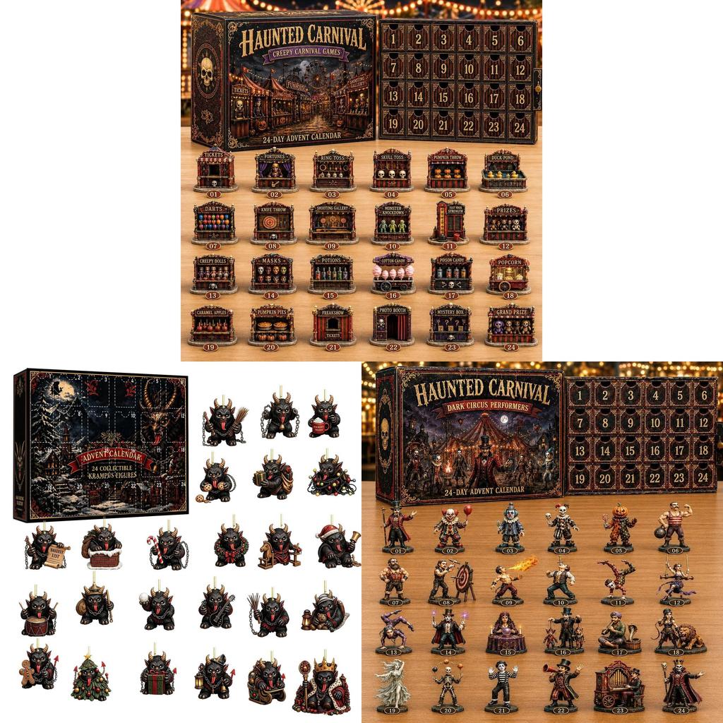 Halloween-Adventskalender mit Acrylkomponenten für den Countdown zum Feiertag Geschenk
