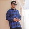 Men's Plus Size Long Sleeve Plaid Shirt - Autumn/Winter Casual